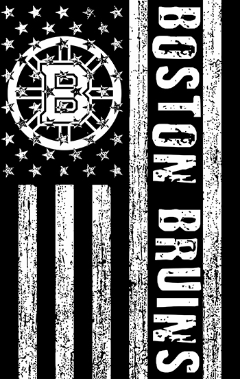 Boston Bruins Black And White American Flag logo vinyl decal